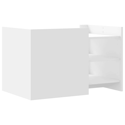 Mesa de Centro, Mesa baixa, 80x50x50 cm derivados de madeira branco