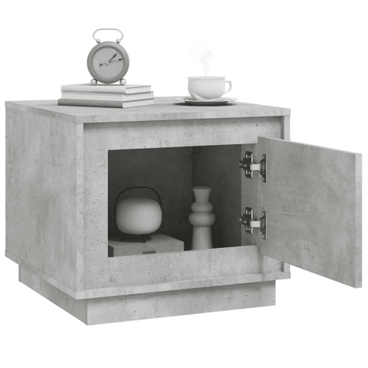Mesa de Centro, Mesa baixa, 51x50x44 cm derivados de madeira cinza cimento