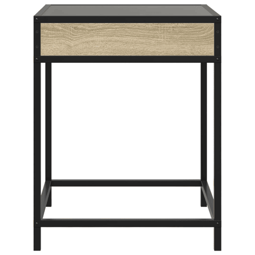 Mesa de Centro, Mesa baixa, luzes LED Infinity 40x40x51 cm carvalho sonoma