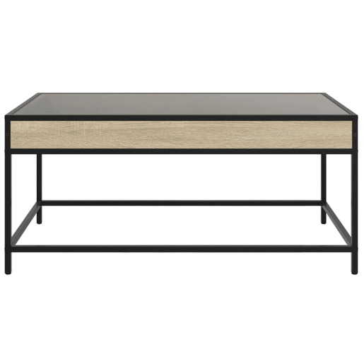Mesa de Centro, Mesa baixa, luzes LED Infinity 90x50x41 cm carvalho sonoma