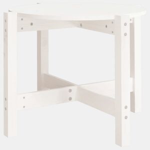 Mesa de Centro, Mesa baixa, Ø 62,5x45 cm madeira de pinho maciça branco