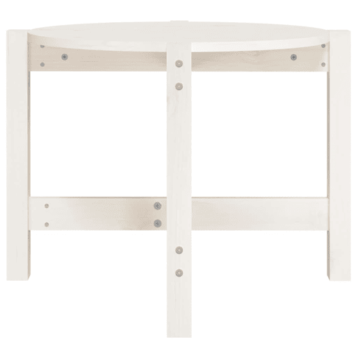 Mesa de Centro, Mesa baixa, Ø 62,5x45 cm madeira de pinho maciça branco