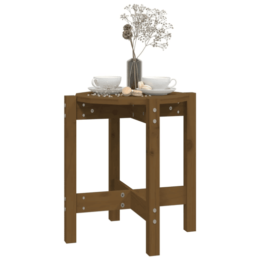 Mesa de Centro, Mesa baixa, Ø 42,5x45 cm madeira pinho maciça castanho-mel
