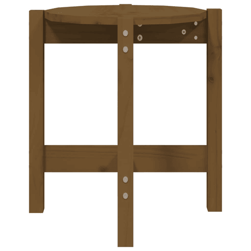 Mesa de Centro, Mesa baixa, Ø 42,5x45 cm madeira pinho maciça castanho-mel