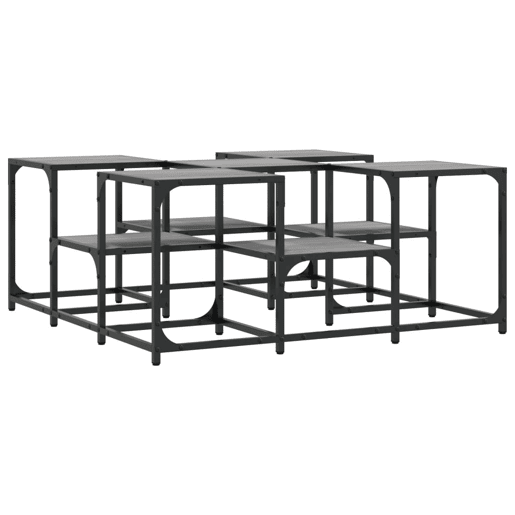 Mesa de Centro, Mesa baixa, 91x91x40 cm derivados de madeira cinzento sonoma