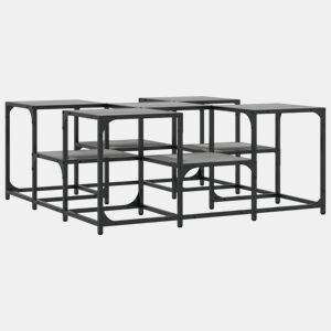 Mesa de Centro, Mesa baixa, 91x91x40 cm derivados de madeira cinzento sonoma