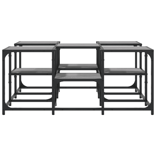 Mesa de Centro, Mesa baixa, 91x91x40 cm derivados de madeira cinzento sonoma