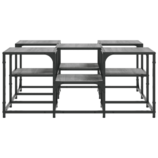 Mesa de Centro, Mesa baixa, 91x91x40 cm derivados de madeira cinzento sonoma