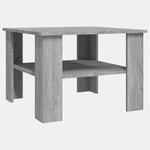 Mesa de Centro, Mesa baixa, 60x60x42 cm derivados de madeira cinzento sonoma
