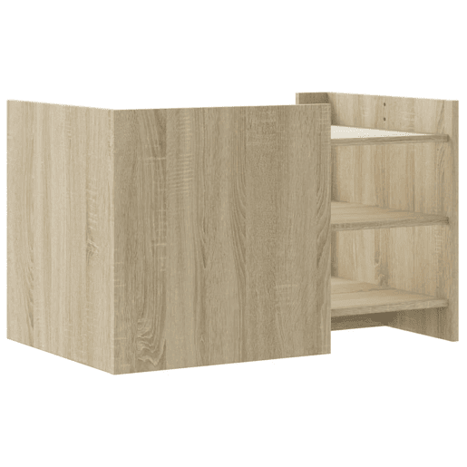 Mesa de Centro, Mesa baixa, 80x50x50 cm derivados de madeira carvalho sonoma