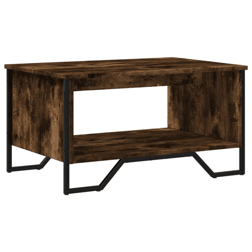 Mesa de Centro, Mesa baixa, 75x51x40 cm derivados de madeira carvalho fumado