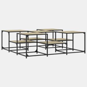 Mesa de Centro, Mesa baixa, 121x121x40 derivados de madeira carvalho sonoma