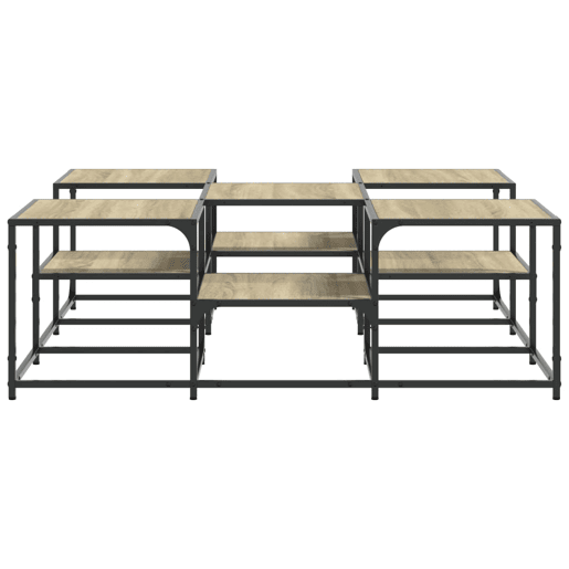 Mesa de Centro, Mesa baixa, 121x121x40 derivados de madeira carvalho sonoma
