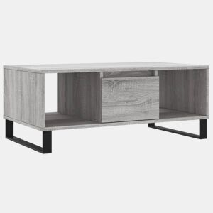 Mesa de Centro, Mesa baixa, 90x50x36,5 cm derivados madeira cinzento sonoma