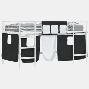 Estrutura de Cama Infantil Loft para Crianças com Cortinas 90 x 201 cm
