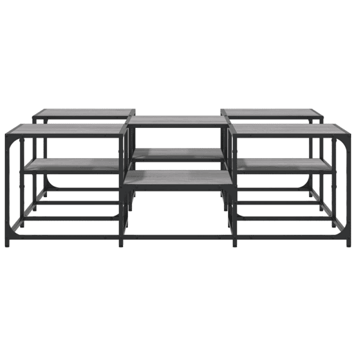 Mesa de Centro, Mesa baixa, 121x121x40 cm derivados madeira cinzento sonoma