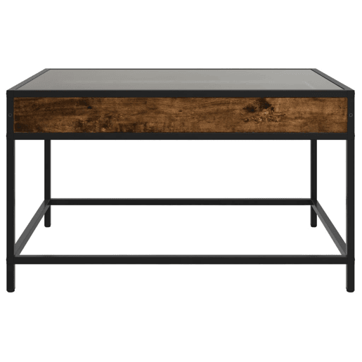 Mesa de Centro, Mesa baixa, luzes LED Infinity 70x50x41 cm carvalho fumado