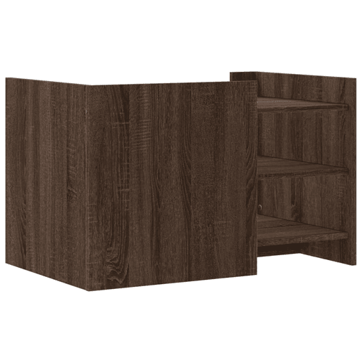 Mesa de Centro, Mesa baixa, 80x50x50 cm derivados madeira carvalho castanho