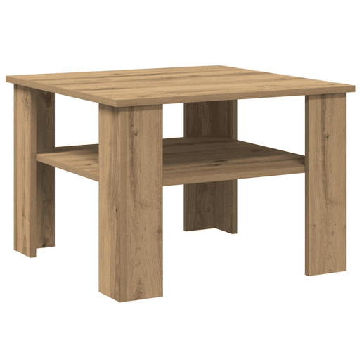 Mesa de Centro, Mesa baixa, 60x60x42 cm derivados madeira carvalho castanho