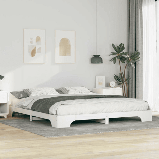 Estrutura De Cama De Casal Simple - Branco 180 x 220 cm