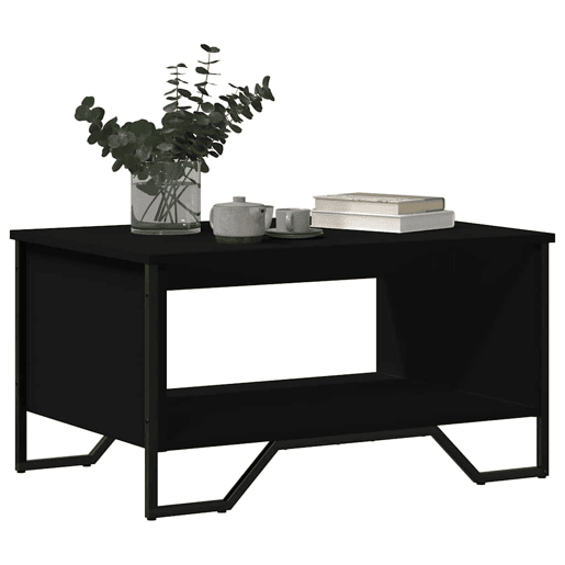 Mesa de Centro, Mesa baixa, 75x51x40 cm derivados de madeira preto
