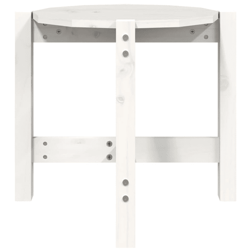 Mesa de Centro, Mesa baixa, Ø 52,5x45 cm madeira de pinho maciça branco