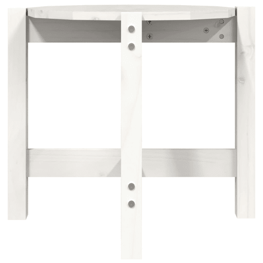 Mesa de Centro, Mesa baixa, Ø 52,5x45 cm madeira de pinho maciça branco