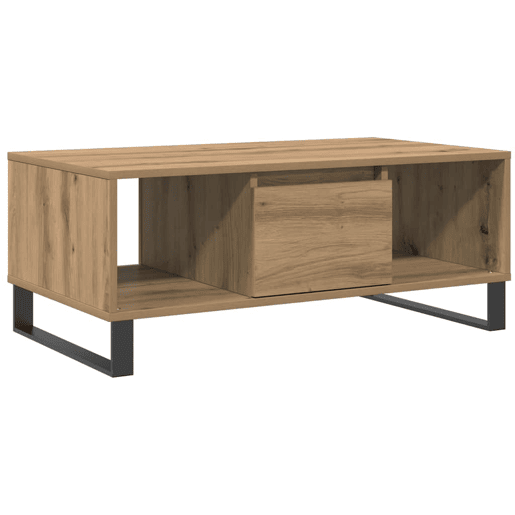 Mesa de Centro, Mesa baixa, 90x50x36,5cm deriv. madeira carvalho artisiano