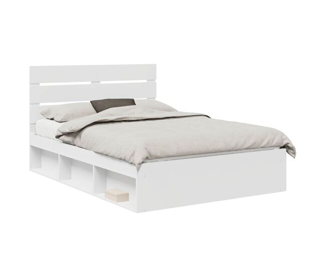 Estructura de cama doble matrimonial - 140 x 190 cm madera de pino macizo