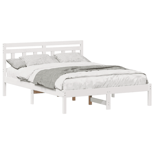 Estrutura De Cama De Casal Simple - Branco 140 x 190 cm