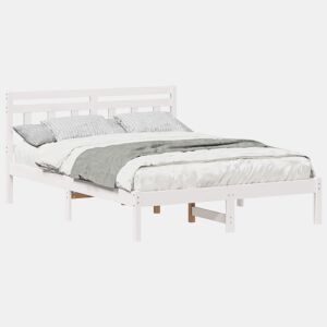 Estrutura De Cama De Casal Simple - Branco 140 x 190 cm