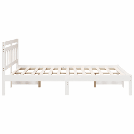 Estrutura De Cama De Casal Simple - Branco 140 x 190 cm