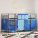 Estructura de Cama Alta Infantil 205x95 Estructura de Cama Alta Infantil 205x95 Azul/ Negro