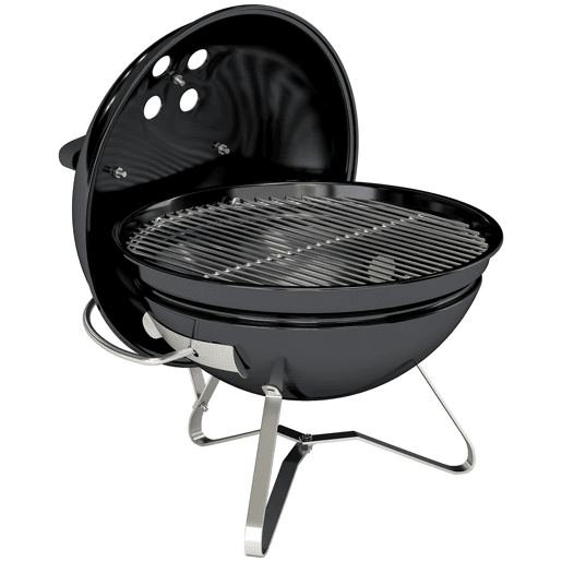 Outsunny Barbecue de Carvão Portátil, Grelhador de Carvão Redondo, Tampa com Suporte, Grelha, Ventilação Ajustável, para Varanda, Piquenique, Camping, Ø41x44 cm, Preto