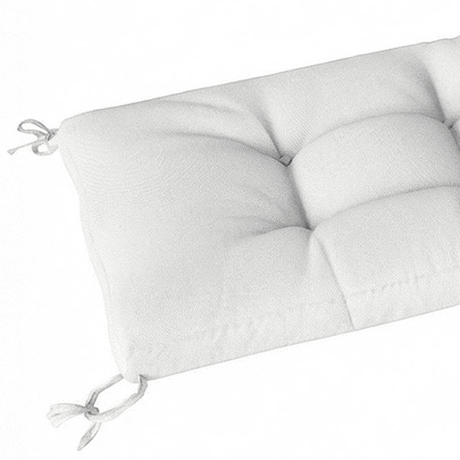 Outsunny Almofada para Banco Exterior, Almofada para Banco e Espreguiçadeira de Jardim com Tiras de Fixação, Proteção UV50+, Recuperação Lenta, Interior e Exterior, 198x65x13 cm, Creme