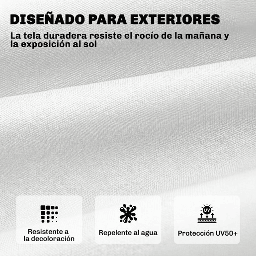 Outsunny Almofada para Banco Exterior, Almofada para Banco e Espreguiçadeira de Jardim com Tiras de Fixação, Proteção UV50+, Recuperação Lenta, Interior e Exterior, 198x65x13 cm, Creme