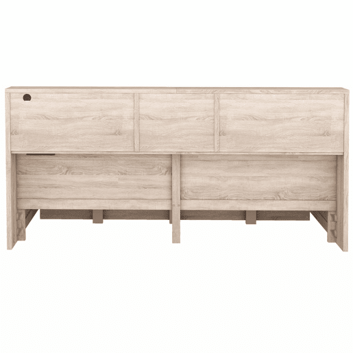 Divã de 140x200cm com cama com gavetão de 90x190cm - mesa de cabeceira com arrumação, LED e tomadas - Natruel