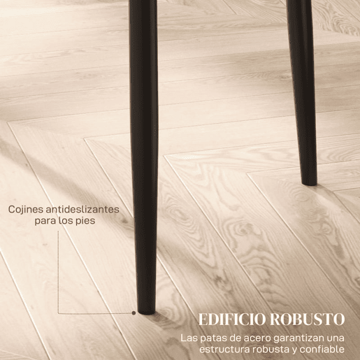 HOMCOM Conjunto de 6 Cadeiras de Sala de Jantar Estofadas em Couro Sintético Cadeiras de Cozinha com Encosto Alto e Pés de Aço Carga Máxima 120kg 41x50x97cm Preto