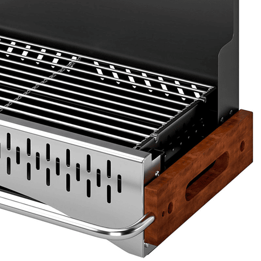 Outsunny Barbecue a Carvão Dobrável, Barbecue Portátil, 50,5x34x33 cm, com Bandeja de Carvão Removível, para Camping, Piqueniques, Festas no Jardim, Preto