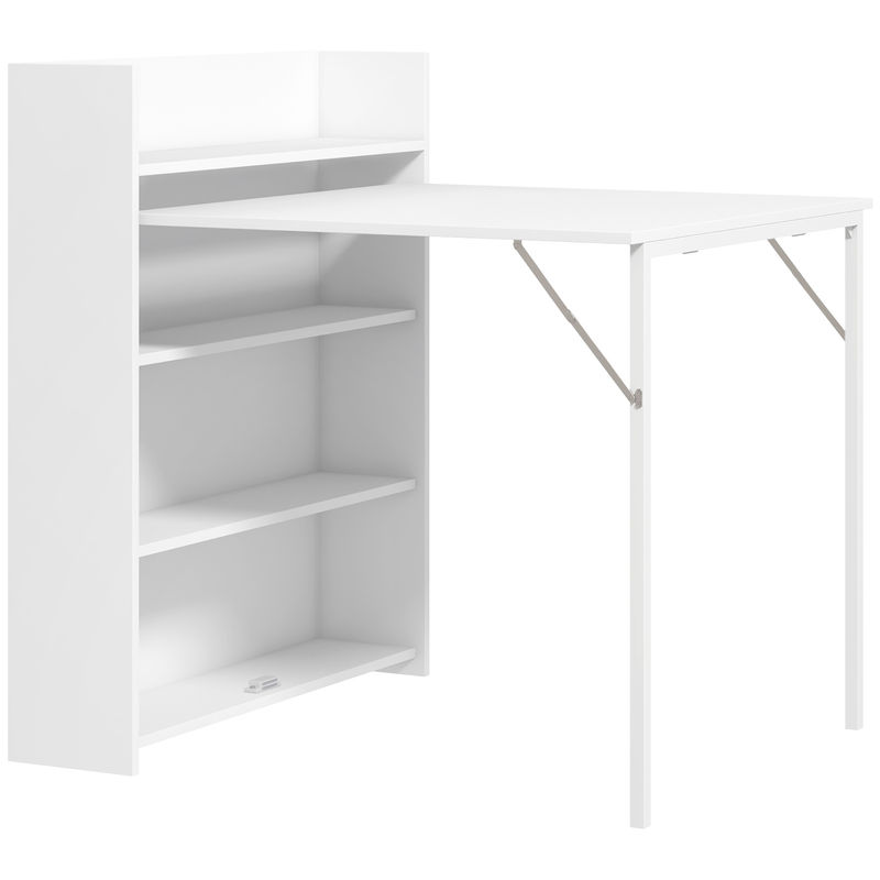 Mesa Plegable Comedor MDF, Acero HOMCOM