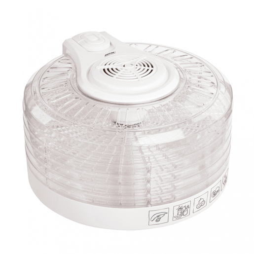 MPM MSG-02 Desidratador de Alimentos, 5 Tabuleiros, BPA Free, 3 Níveis de Potencia, 400, Transparente