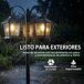 Farola Solar ABS, Aluminio Outsunny Farola Solar ABS, Aluminio Outsunny Negro