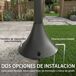 Farola Solar ABS, Aluminio Outsunny Farola Solar ABS, Aluminio Outsunny Negro