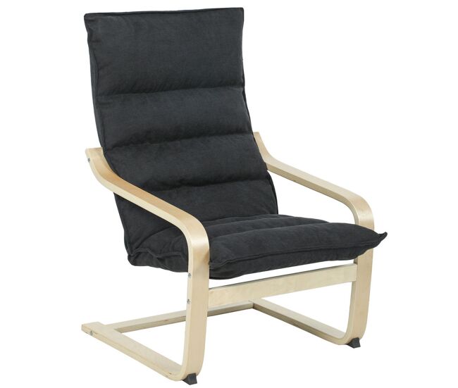 Homcom sillón de salón moderno butaca de salón con respaldo alto reposabrazos y patas de madera tapizado en terciopelo butaca para dormitorio sala de