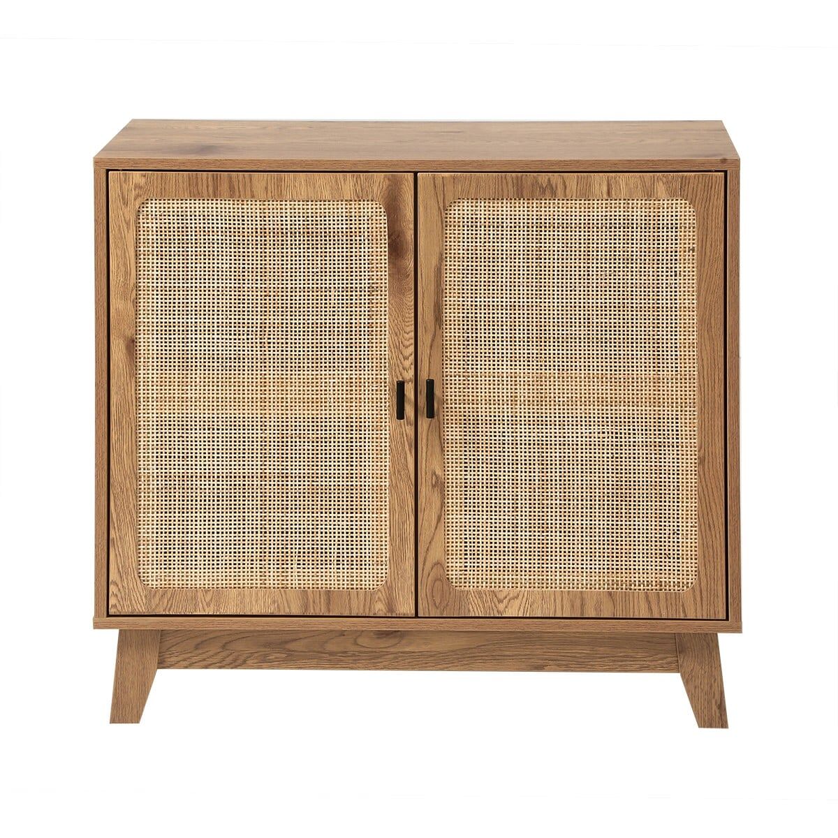 Aparador 2 puertas en ratán natural l80 cm - alia