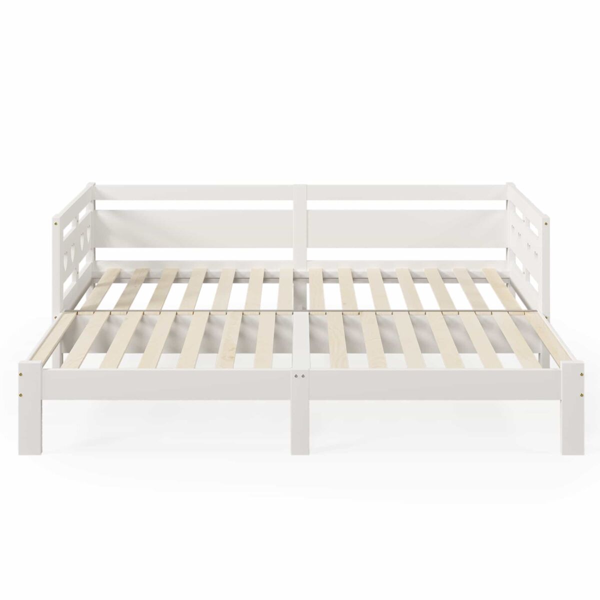 Cama nido de pino macizo - 90(180)x200cm - con somier - blanco