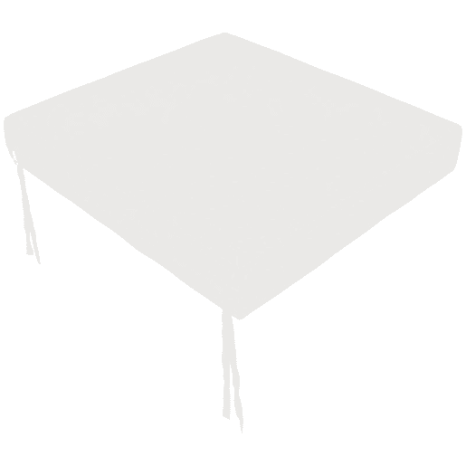 Outsunny Conjunto de Almofadas para Cadeiras de Jantar 46x42x7 cm 6 Peças Almofadas para Cadeiras de Jardim com Capa Lavável e Laços, Impermeável e Anti-UV Creme