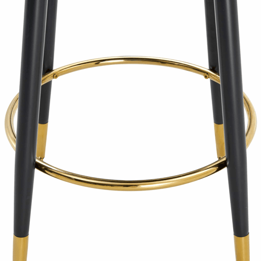 Banco de bar giratório 360° - Almofada em PU preto, confortável e acolchoada, ideal para bares, salas de jantar, cozinhas e terraços - Preto