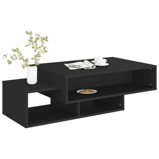 Mesa de Centro, Mesa baixa, 105x55x32 cm derivados de madeira preto