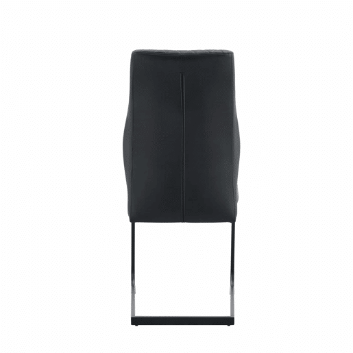 Conjunto de mesa e cadeiras de 60 cm - Mesa em MDF com pés pretos + 2 cadeiras de jantar com encosto em losango e estrutura metálica - Preto, Nogueira